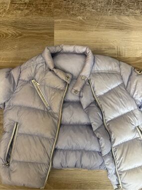 Moncler Lavender Quilted Puffer Jacket- Longue Satson size 6